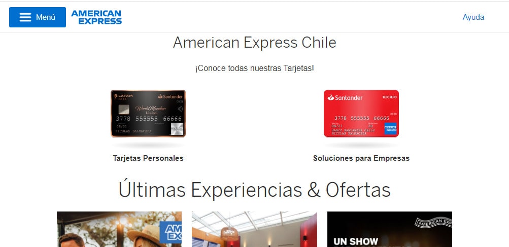 cómo solicitar la tarjeta American Express por Internet 1